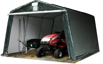 TOOLPORT Garagentent carport 3,3 x 4,7 m beschutting opslagtent PE 450 N zeil staal groen