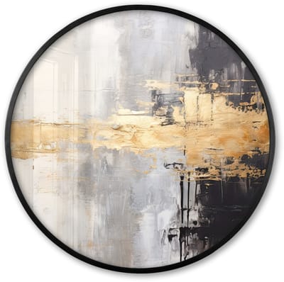 Poster in lijst Rond - Fotolijst 60x60 cm - Posters - Goud - Luxe - Acryl - Kunst - Ronde posterlijst zwart - Decoratie - Wanddecoratie woonkamer - Muurdecoratie slaapkamer