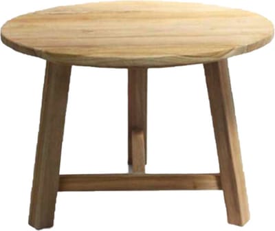 Teak tafel wood D70xH50cm Van der Leeden