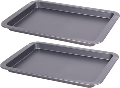 Bakplaat - 2 stuks - universeel - 33 x 23 cm - max 220 - 240 graden celsius