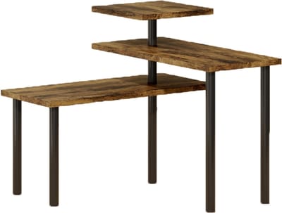 Draaibaar keukenrek voor magnetron met 3 niveaus industrieel metalen vrijstaand opbergrek 40 x 18 x 36.5 cm Opbergrekken Keukenplanken Zijkastjes