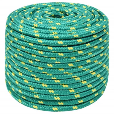 vidaXL Boottouw 14 mm 250 m polypropyleen groen