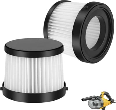 2 stuks-DCV5011H Stofzuigerfilter - Stofzuigerfilter - Filterzeef - Accessoire voor handstofzuiger - Geschikt voor DEWALT 20V draadloze handstofzuiger - Dewalt DCV501HB DCV5011H stofzuiger - Wit - 9,57*8,2*7 cm