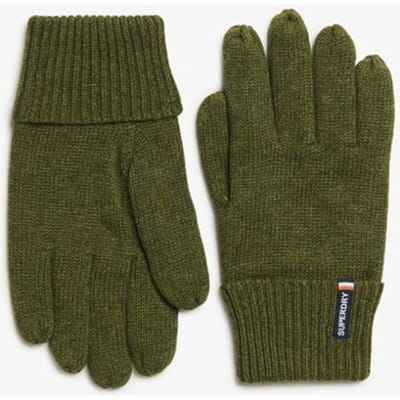 Superdry Essential Logo Gebreide Handschoenen Groen Grootte: 1SIZE