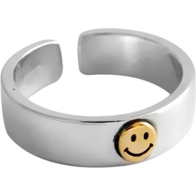 Collier Visage Souriant Femme Chaîne Pendentif Figure Colliers Bijoux Fille Couleur Argent Tendance Kpop Alliage de Zinc Collares
