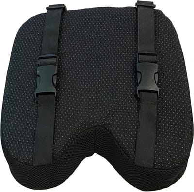 Roeimachine zitkussen - Comfort zitje - Langdurig trainen - Antislip traagschuim - 33x23x7 cm - Zwart