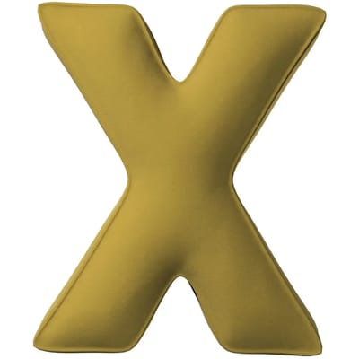 Kussen letter x Yellow Tipi Posh Velvet