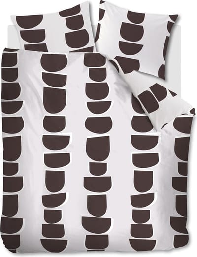 Vtwonen Moons dekbedovertrek - Lits-jumeaux - 240x200/220 cm - Bruin