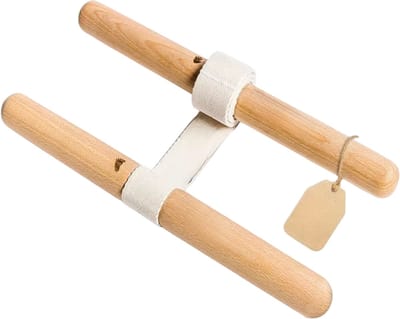 Houten Stretch Stok met Weerstandsband – Verstelbare Stretch Band - Yoga Hulpmiddel, Fitness Accessoire, Weerstandstraining, Mobiliteit & Rek Oefeningen voor Thuis en Sportschool