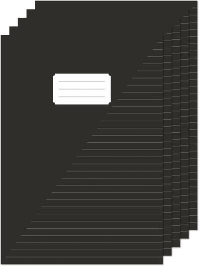 Schrift Kangaro A4 lijn 80 pagina's 60gr zwart pak à 5 stuks