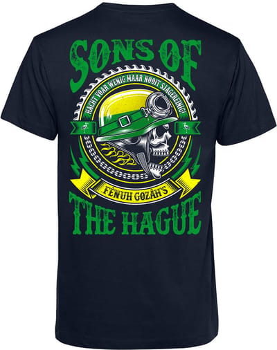 T-shirt Sons Of Den Haag | Kerstcadeau | Cadeau voor man | Vaderdag | Navy | maat XS