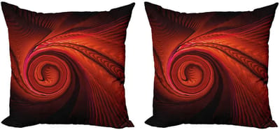 ABAKUHAUS Spiers Kussenhoes Set – 2x45x45 cm – Surreal Waves – Rood