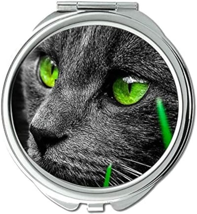Compacte Spiegel - Make-up spiegel - Dagelijks gebruik - Dubbelzijdig vergrootglas - 5.7 cm - Zilverkleurig