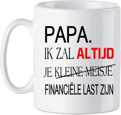 Koffie beker - thee mok tekst papa ik zal altijd je kleine meisje zijn - vader - dochter