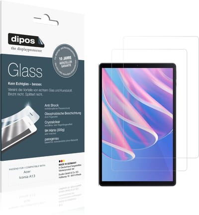 dipos – 2x Pantserfolie geschikt voor Acer Iconia A13 | 9H Screenprotector