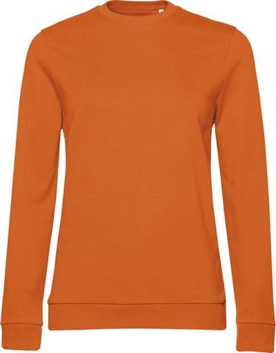 Sweater 'French Terry/Women' B&C Collectie maat M Pure Orange/Oranje