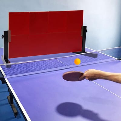 Tafeltennis Returnboard - Sparring Partner - Zelf Training - 360 Graden Verstelbaar - 66 x 33 cm - Rood