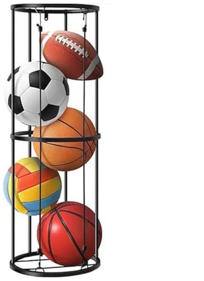 Verticale balstandaard voor sportballen - afneembare organizer voor voetbal en basketbal