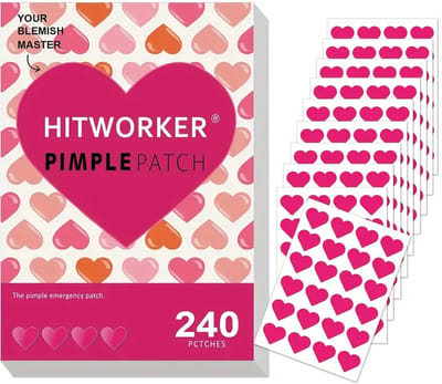 Acne Patches voor Dag en Nacht - Puisten Verwijderaar - Huidreiniger - 240 Stuks - Pukkel Pleister hartvormig- Pimple Patch die Onzuiverheden Absorbeert - Acneverzorging