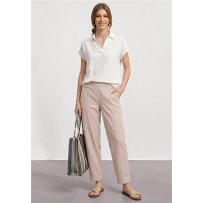 Barrel Leg broek met gespdetail
