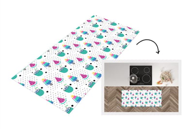 Keukenloper - Loper keuken - Patroon - IJs - Watermeloen - 120x50 cm - Keukenloper vinyl