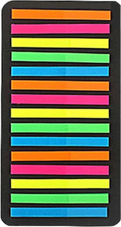 FSW-Products - Sticky Notes - Index Tabs - Plakkers voor Notities - Notitie Stickers - 5 Verschillende Kleuren - 300 Plakkertjes - Afplakstickers