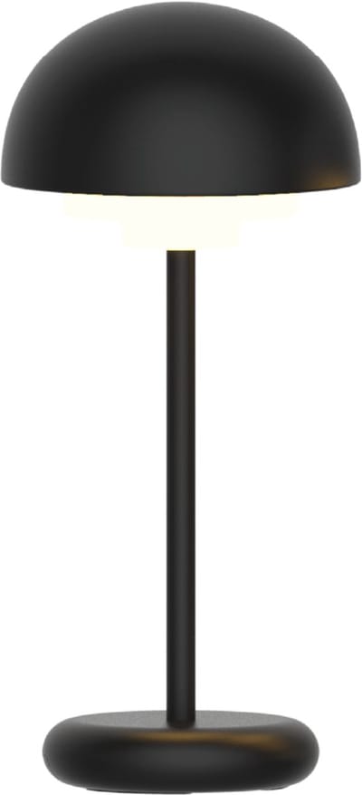 Luxus Europe - Tafellamp Rhodos Zwart - Draadloze Tafellamp Buiten - Oplaadbaar - USB-C - Dimbaar - Warm Wit - Waterbestendig