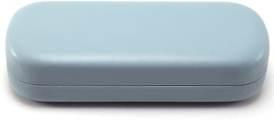 Hard case-Brillenkoker - Brillendoos - Brillenetui - Brillenhoes-PU-leren brillenkoker-Harde brillenkoker -PU lederen brillendoos- draagbare bescherming - 16 x 6.4 x 3.5cm - blauw