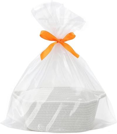 Hoogwaardige opvouwbare mand voor geschenken met geschenkzakjes en linten voor babyshower, verjaardag en bruiloft