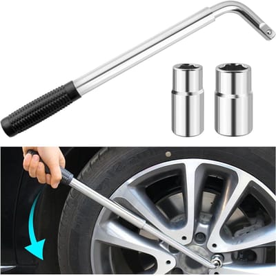 Moersleutel - Wielmoer Gereedschap - Wielbouten Verwisselen - Uitschuifbaar Ontwerp - 17-23mm - Zilver