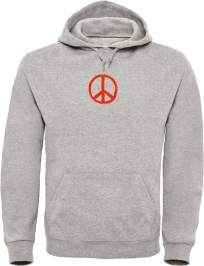 Hoodie grijs XXL - Make love not war - soBAD. | Hoodie unisex | Hoodie dames | Hoodie Heren | Sweater