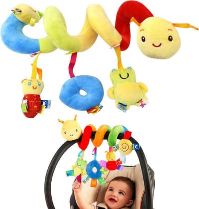 Activiteiten Spiraal voor Baby's, Hangspeelgoed voor Kinderwagens en Bedjes, Zachte Pluche Speelgoed voor Peuters 1-3 Jaar