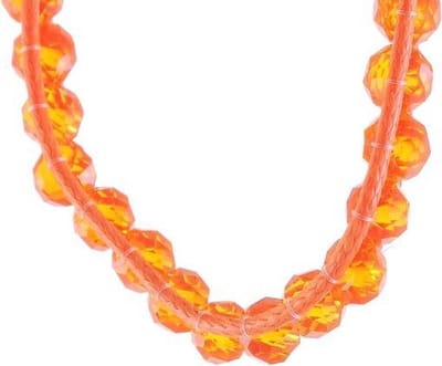 Behave - armbandje met glaskralen - oranje - vrolijke zomerstijl
