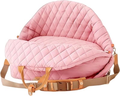 Autostoel Huisdieren - Reisdrager Kat - Veilig Reizen - Waterdicht & Wasbaar - 45 x 43 x 34 cm - Roze