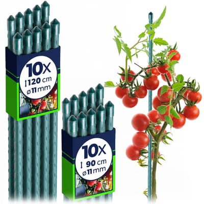 KADAX Plantenpaal Paalsteun Tomatenstok 120 + 180cm Set van 20 stuks