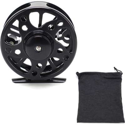 Moulinet de Pêche à la Mouche Usiné CNC Accessoires de Pêche Alliage d'Aluminium pour la Pêche à la Mouche Sports d'Extérieur AP85 black