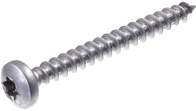 Spaanplaatschroeven RVS A2 Halfronde Kop 5x60mm - Houtschroef Volledige Schroefdraad TX Aandrijving 150st