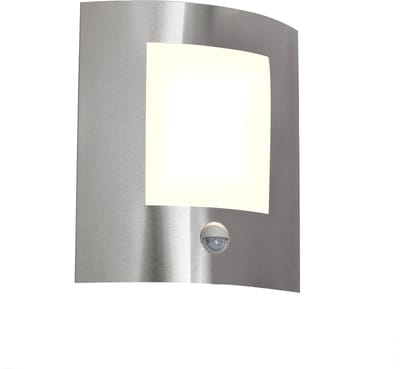 QAZQA emmerald - Moderne Wandlamp met Bewegingsmelder | Bewegingssensor | sensor voor buiten - 1 lichts - D 105 mm - Staal - Buitenverlichting