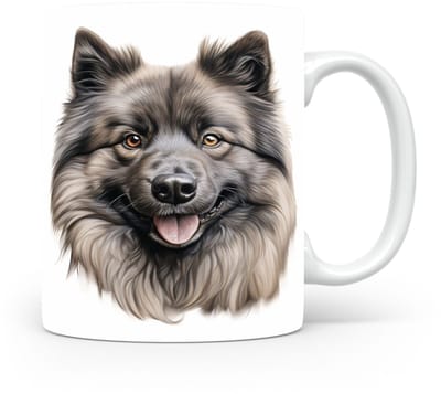 Mok Keeshond Beker voor koffie of tas voor thee, cadeau voor dierenliefhebbers, moeder, vader, collega, vriend, vriendin, kantoor, opa, oma, hond, kerst, sinterklaas, verjaardag