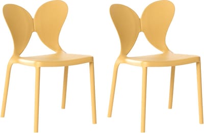 LARISSA - Tuinstoel set van 2 - Geel - Kunststof