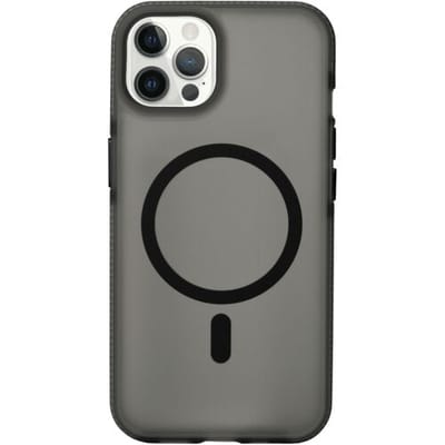Coverzs smooth siliconen MagSafe case geschikt voor iPhone 12 Pro Max (zwart) - shockbestendig, MagSafe, premium bescherming, duurzaam