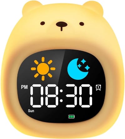 DVDSS® Slaaptrainer kinderen - Kinder wekker met snooze functie - Oranje