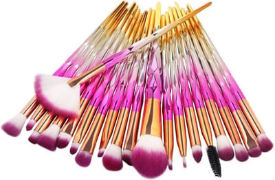 20Stuks Diamond Make-Up Kwasten Set Roze Poeder Foundation Blush Mengen Oogschaduw Lip Cosmetische Beauty - Make Up Borstel - Penseel - oogschaduw - highlighter - brushes - makeup - kwastenset - Maskerkwast