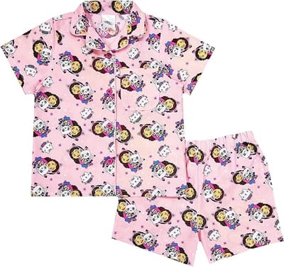 Gabby's Poppenhuis kinderpyjama - Maat 92/98 - Gabby Dollhouse - Shortama - Roze