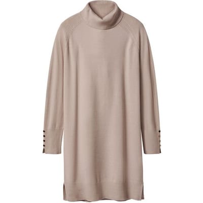 ESMARA Gebreide dames jurk (Beige, XS (32/34))