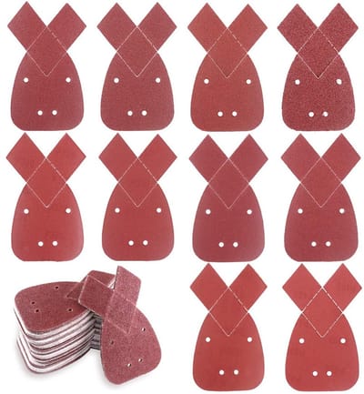 100 Stuks Driehoekige Muizen Schuurpapier met 2 Extra Tips voor Detail Schuurmachines - Geschikt voor Diverse Grits van 40 tot 800