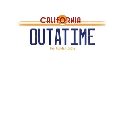 Back to the Future Outatime Plate Dames T-shirt - Wit - L