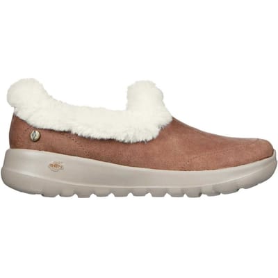 Skechers Go Walk Joy sneakers van imitatiesuède voor dames (Kastanje)