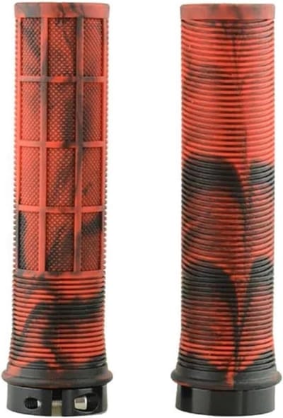 Fietsstuurgrepen - Fietshandgrepen TPR - Comfortabel Fietsen - Antislip Ontwerp - 133MM - Zwart-Rood