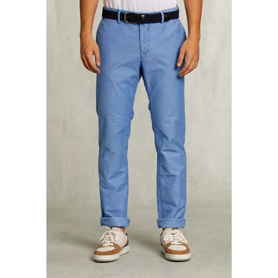 River Woods Basic Chino Sf Stretch Blue Size: 38 | Chinos Outlet | Heren | Blauw
